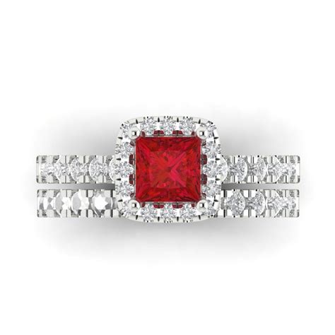 Clara Pucci 18K White Gold 1 56 Simulated Tourmaline Engraveable