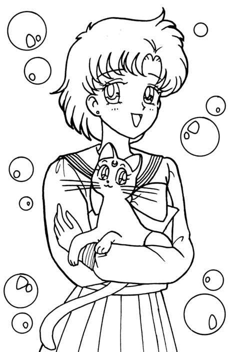 Sailor Mercury Coloring Book Xeelha