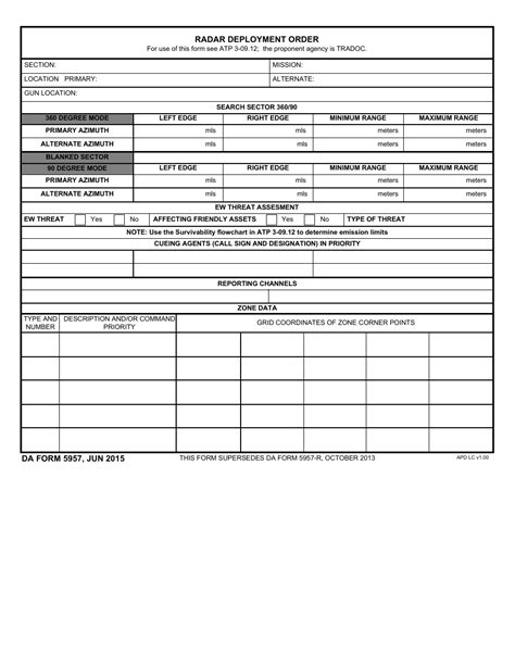 Da Form 5957 Fill Out Sign Online And Download Fillable Pdf