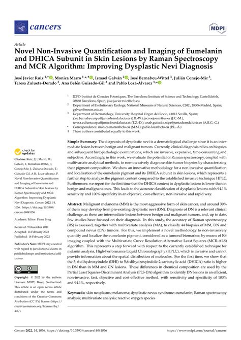 PDF Novel Non Invasive Quantification And Imaging Of Eumelanin And