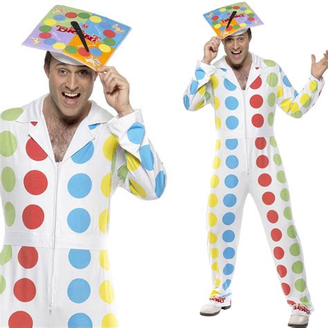 Twister Fancy Dress Costume Mens Ladies Official Adult 80s Game