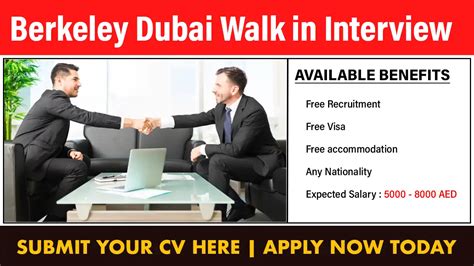 Berkeley Dubai Job Vacancies In 2023 Walk In Interview Urgent