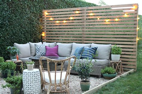 28 awning for your patio. Outdoor Privacy Screen + String Lights - City Farmhouse