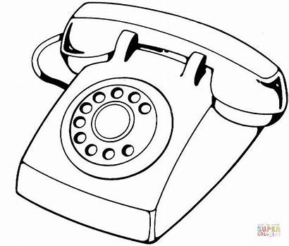 Telephone Coloring Pages Printable Device