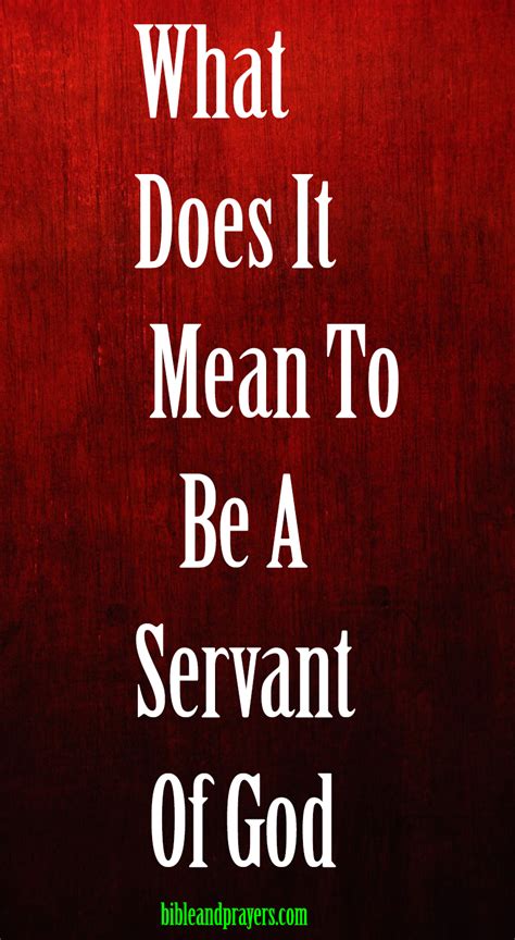 What Does It Mean To Be A Servant Of God
