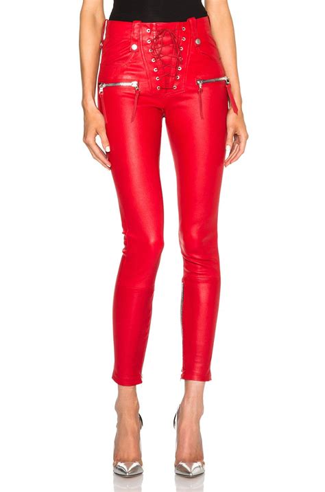 Account Suspended Red Leather Pants Lace Up Leather Pants Leather Pants