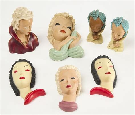 Lot Of Pottery And Plaster Art Deco Female Plaques Sold At Auction On