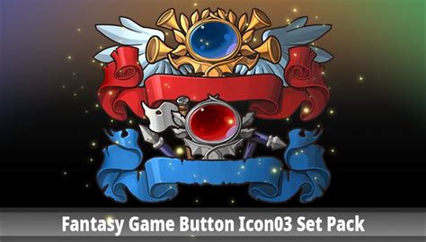 Fantasy Game Button Icon03 Set Pack Gamedev Market Fantasy Games
