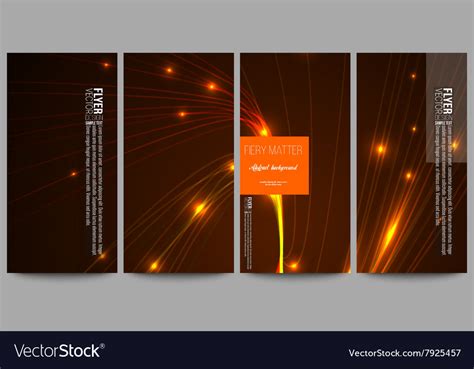 Set Of Modern Flyers Abstract Lines Background Vector Image