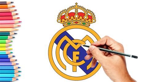 How To Draw Real Madrid Logo Real Madrid Football Team Youtube