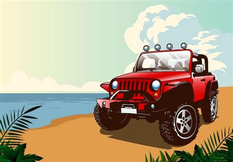 Premium Vector Summer Jeep