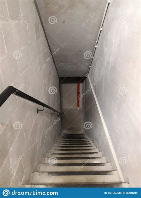A Ominous Staircase Leading Downstairs Stock Photo Image