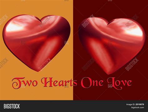 Two Hearts One Love Image And Photo Free Trial Bigstock