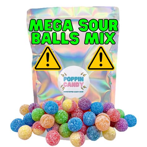 Mega Sour Balls Mix Poppin Candy
