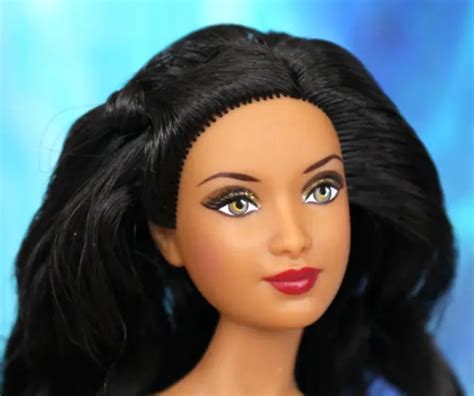 NUDE AAPI AA Goddess Barbie Model Muse Brown Eyes Long Black Hair DBox
