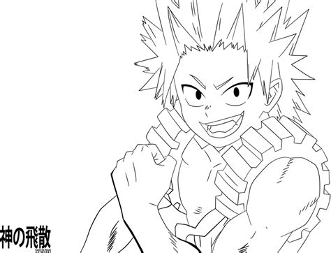 Eijiro Kirishima Line Art By Jezreelian10 On Deviantart