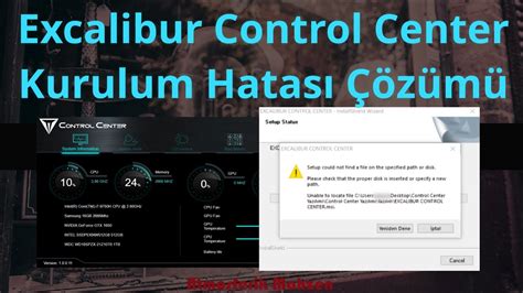 Excalibur Control Center Kurulum Hatasına Çözüm Youtube
