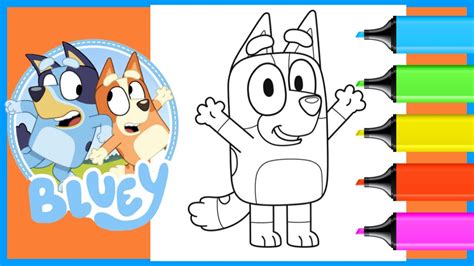 🧡 Bluey Bingo Coloring Page Disney Jr Learning To Color With