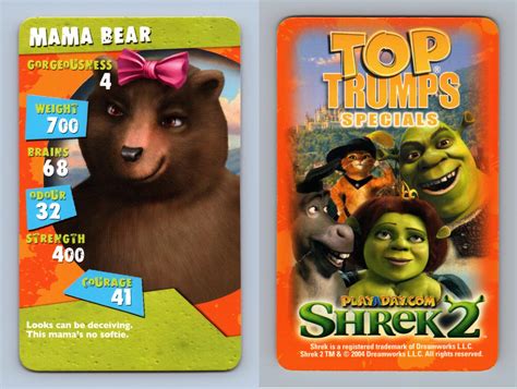 Mama Bear Shrek 2 Top Trumps Specials 2004 Trading Card