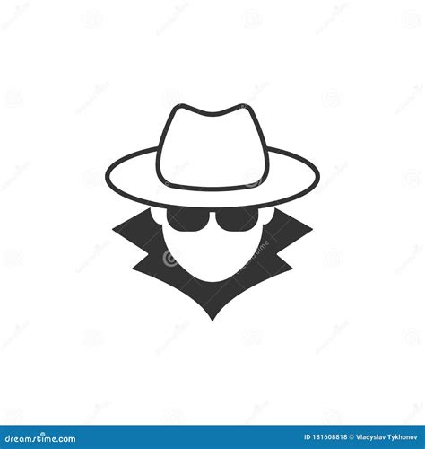 Spy Agent Anonymous Symbol Icon Vector Eps 10 Stock Vector