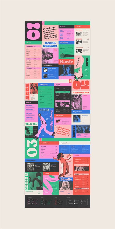 A Poster With Many Different Types Of Posters On The Front And Back Of