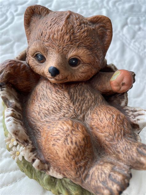 Collectible Teddy Bear Figurine Statue Etsy