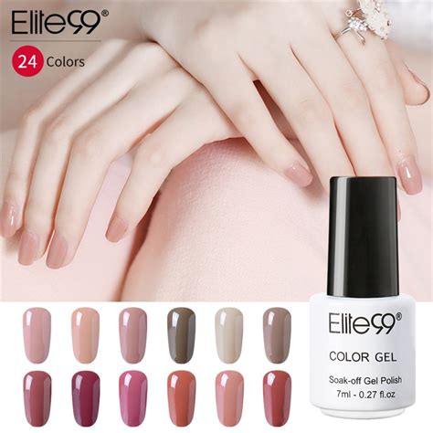 Elite Gel Polish Set All For Manicure Vernis Top Coat UV LED Nude Color Gel Varnish Soak Off