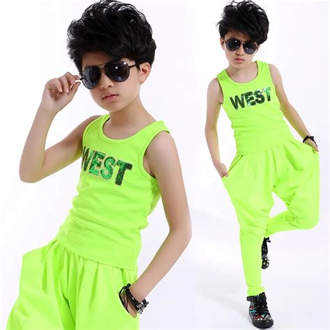 2018 New Fashion Dance Wear Kids Boys Suit Stage Costume For Children