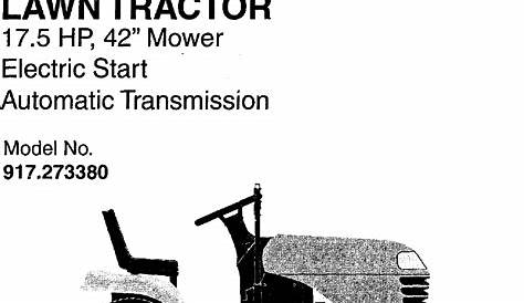 craftsman self propelled lawn mower manual