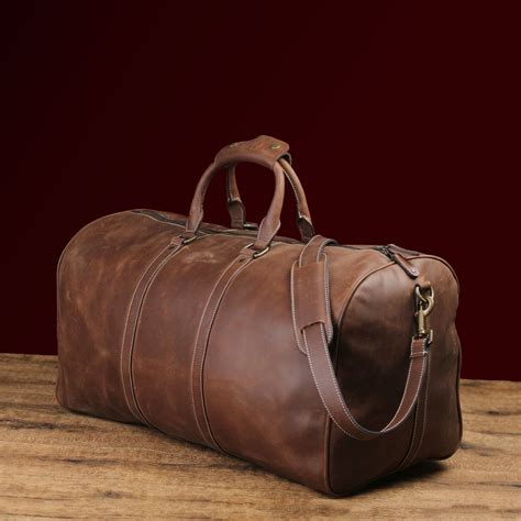 Extra Large Duffle Bag Leather Weekend Bag Mont5