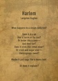 Harlem by Langston Hughes Poem Iconic Poetry Literature on Old Canvas ...