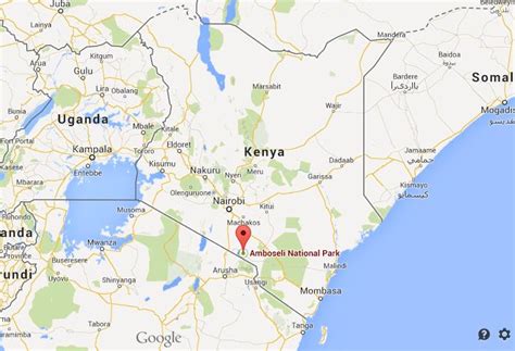 Where Is Amboseli National Park On Map Of Kenya