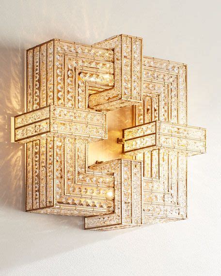 Lexicon 4 Light Flush With Clear Crystals Geometric Light Fixture