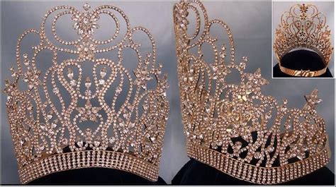 Gold Supreme Diva Beauty Pageant Crown Pageant Crowns Beauty Pageant Quinceanera Tiaras