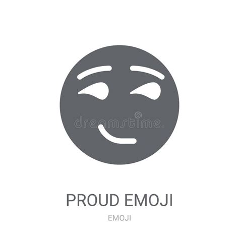 Proud Emoji Icon Trendy Proud Emoji Logo Concept On White Background
