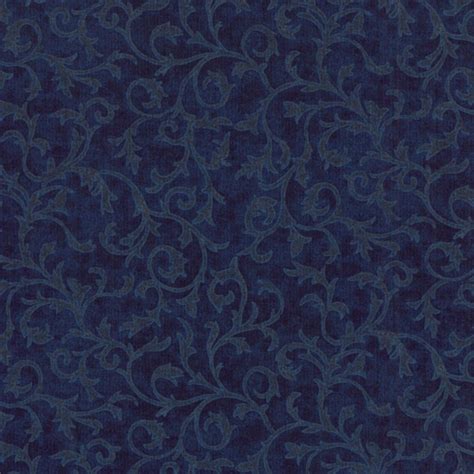 Royal Blue Scroll Jinny Beyer Cotton Quilting Fabric By The Etsy