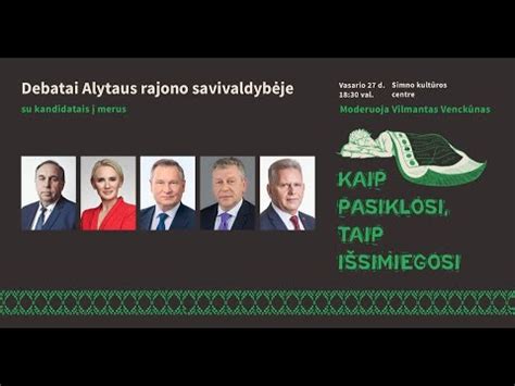 Alytaus rajono savivaldybės kandidatų į merus debatai YouTube