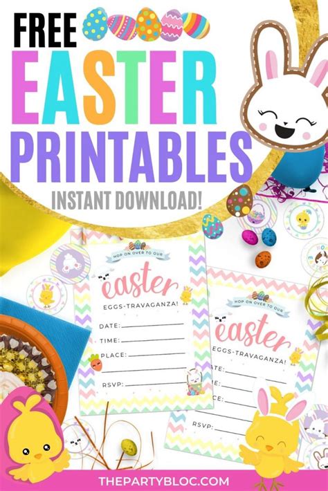 Free Easter Party Printables For A Hoppy Easter The Party Bloc