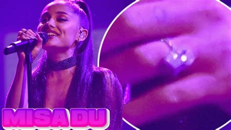 Ariana Grande Flaunts Her Engagement Ring During Performance Youtube