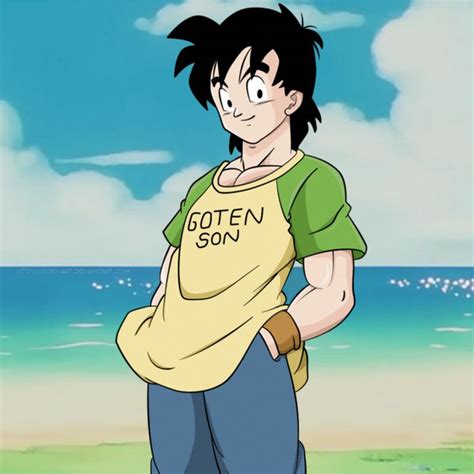 An Anime Character Standing On The Beach With His Hands In His Pockets