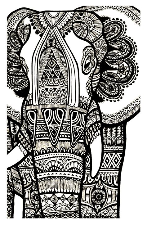 Elephant Gratuit Adulte Eléphants Coloriages Difficiles Pour Adultes