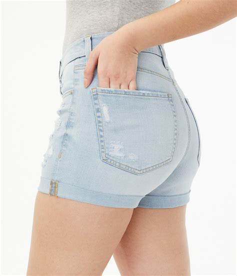 Premium Seriously Stretchy High Waisted Slim And Thick Curvy Denim Mid Shorts