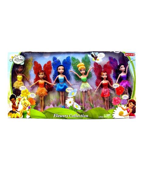 Disney Disney Fairies Doll 6 Pack Flowers Collection Fawn Vidia Rosetta