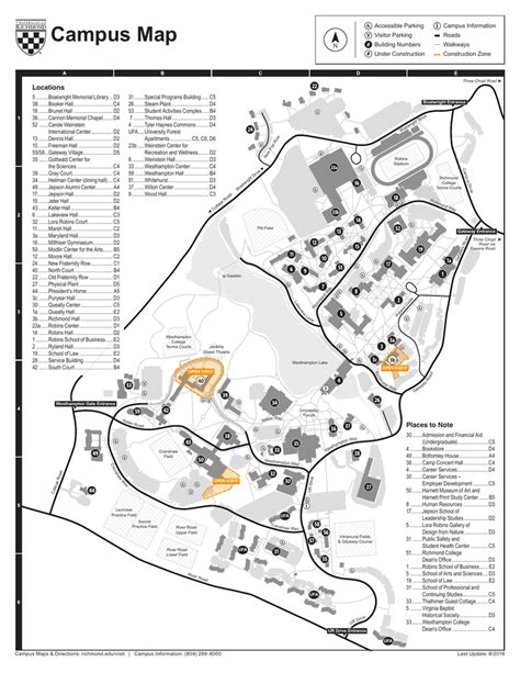 University Of Richmond Campus Map Map Of Florida