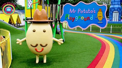 Anytime george cries can either be this or annoying for people. PEPPA PIG WORLD! Potato City - Mr Potato Playground at ...