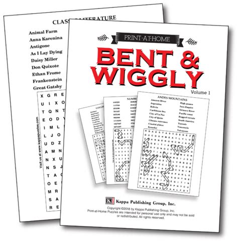 Print At Home Bent And Wiggly Kappa Puzzles