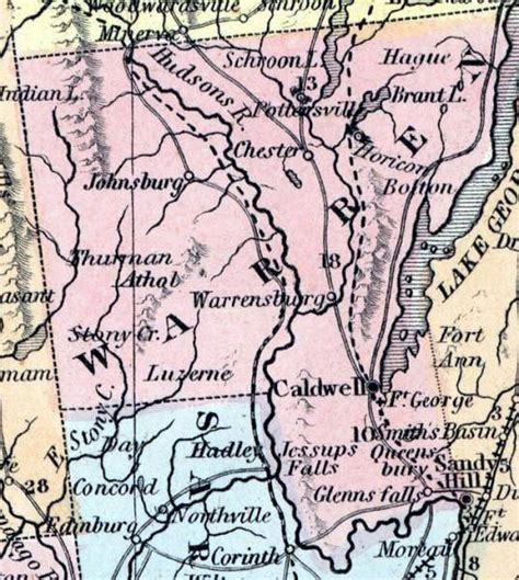 Warren County New York 1857 House Divided
