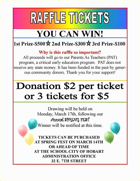 Fundraising Poster Template Free Of Sample Raffle Tickets Fundraiser