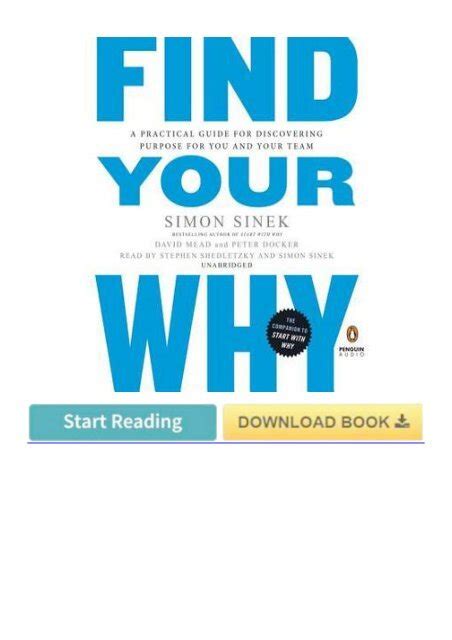 Comfortable Pdf Book Find Your Why A Practical Guide For Discovering