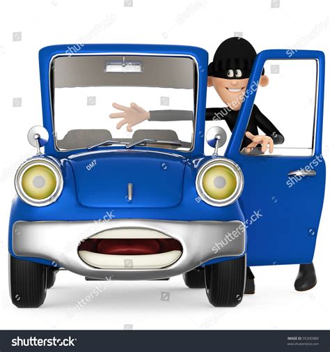 Thief Stealing Car Cartoon Stock Illustration 95300989 Shutterstock